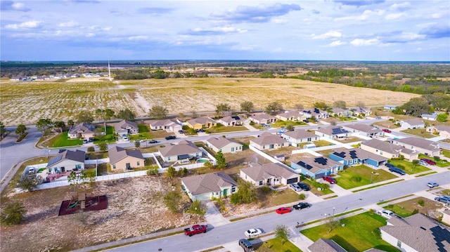 aerial view with a residential view