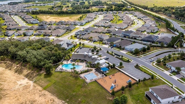 aerial view featuring a residential view