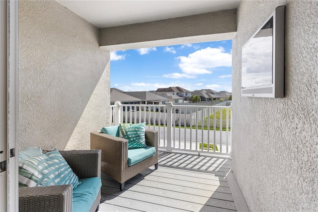 balcony with a residential view