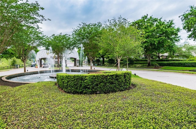 view of community with a lawn