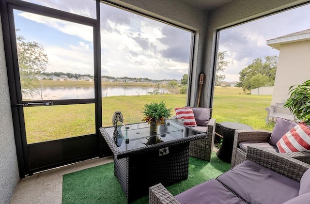 3332 Logan Berry Dr, Mount Dora, FL 32757 - sunroom / solarium featuring a water view