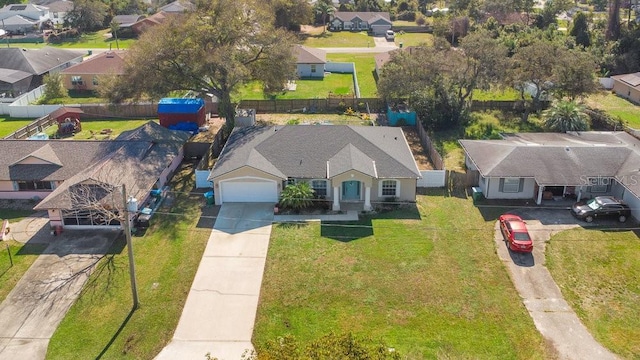 drone / aerial view featuring a residential view