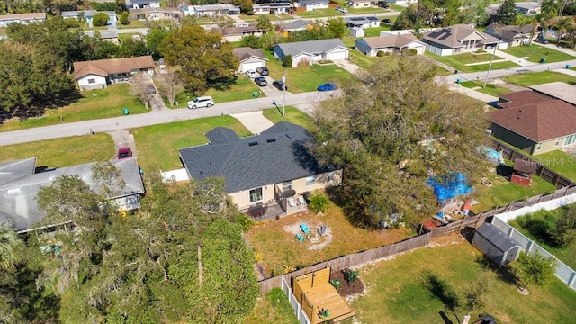 birds eye view of property featuring a residential view