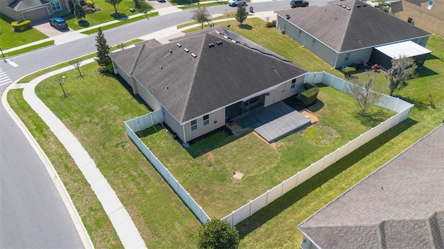 birds eye view of property featuring a residential view