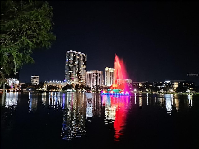 city view with a water view