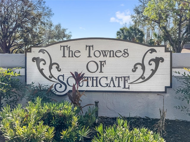 view of community sign