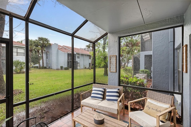 view of sunroom