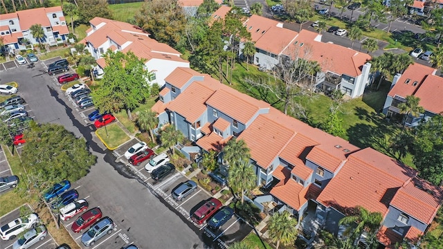 aerial view with a residential view