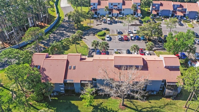 drone / aerial view with a residential view