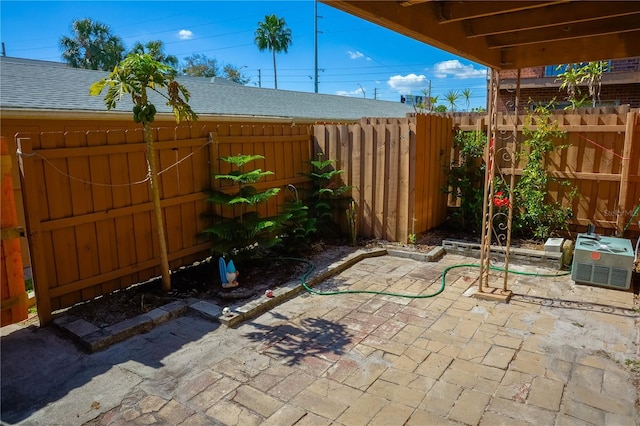 view of patio / terrace with a fenced backyard