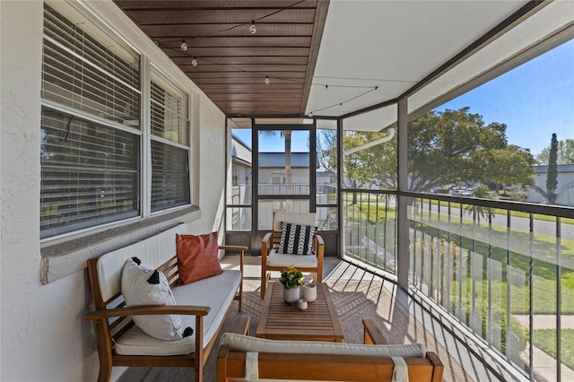 balcony featuring an outdoor living space