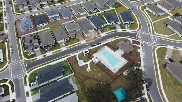 drone / aerial view featuring a residential view