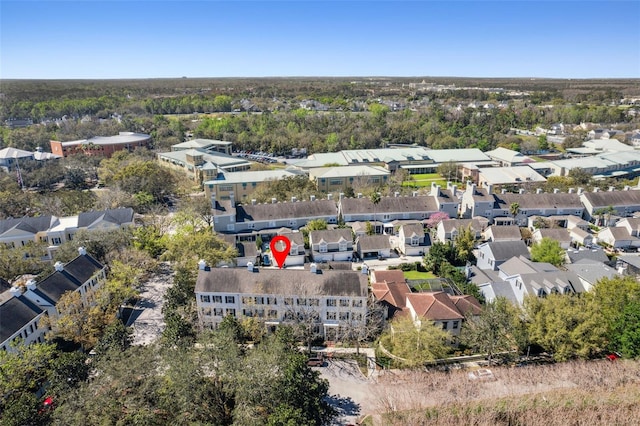 aerial view with a residential view