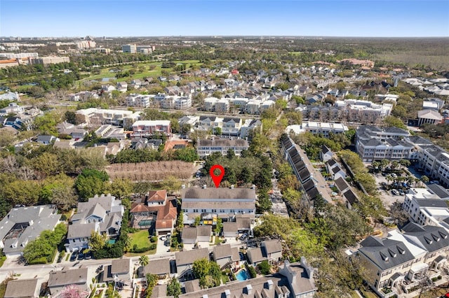 bird's eye view featuring a residential view