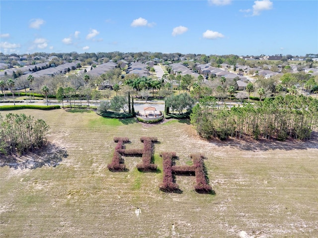 aerial view with a rural view