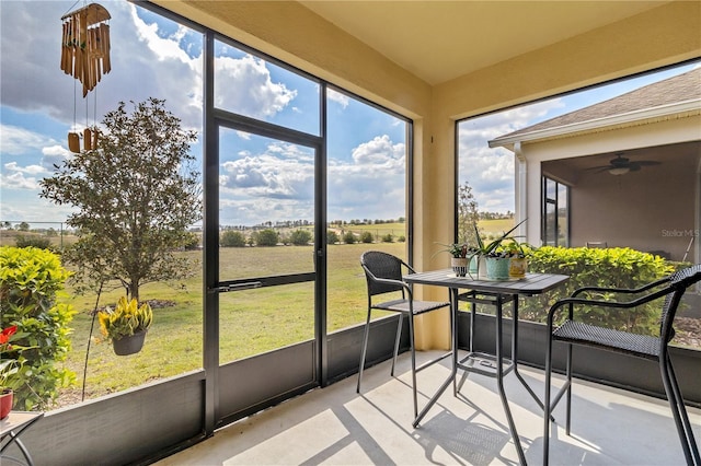 view of sunroom