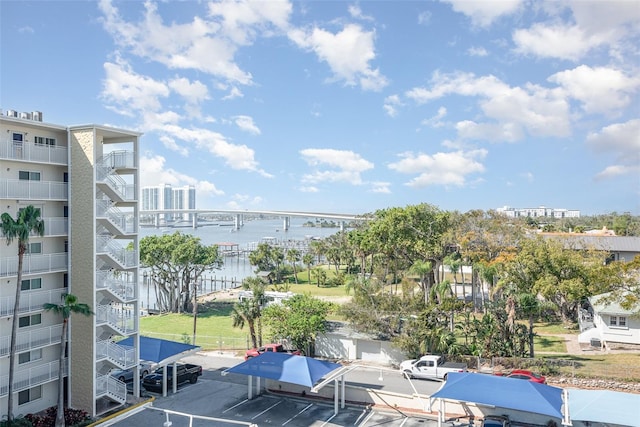 property view of water with a view of city