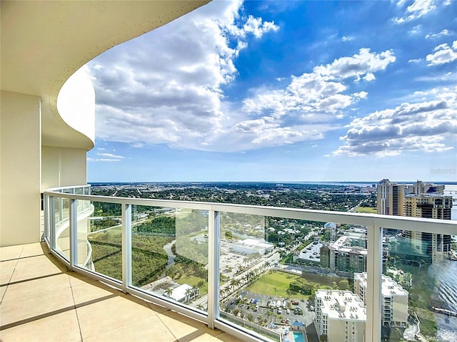 balcony with a city view