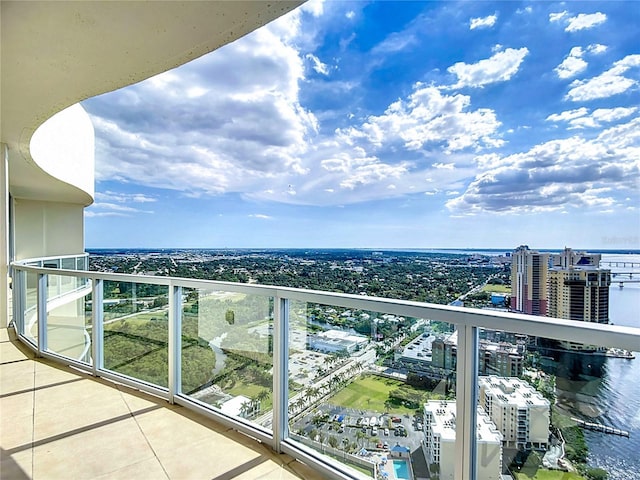 balcony featuring a city view