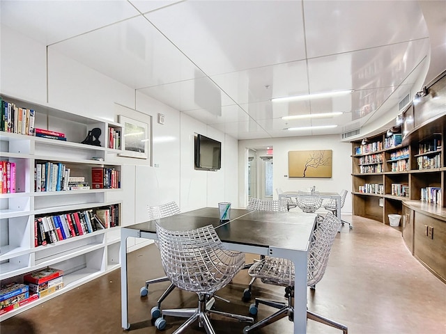 office featuring concrete flooring