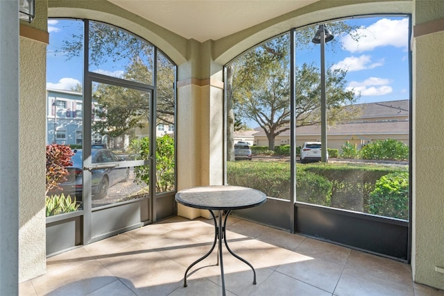 view of sunroom / solarium