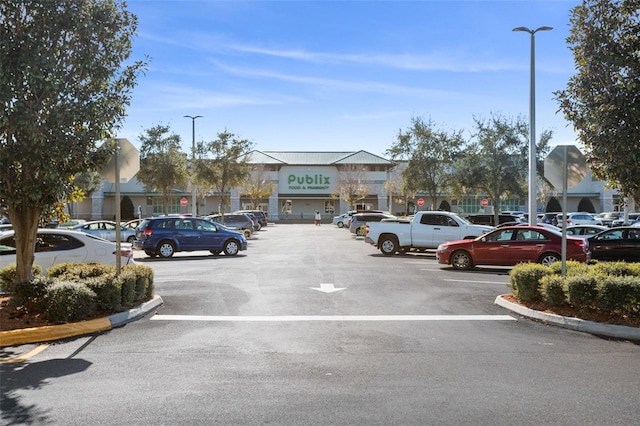 view of uncovered parking lot