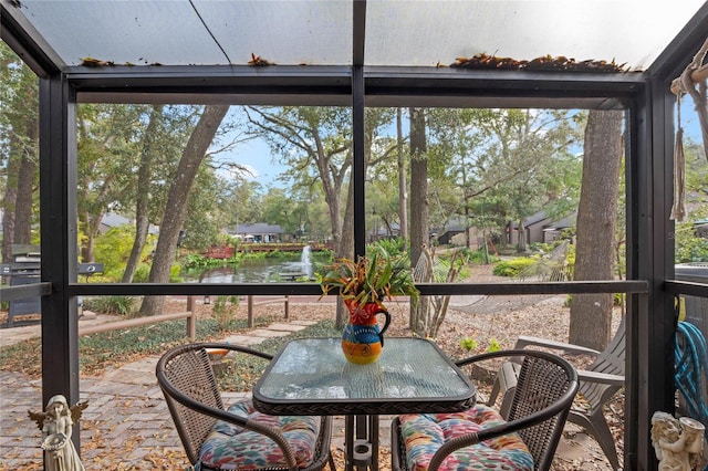 view of sunroom