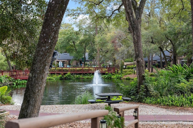 view of property's community featuring a water view