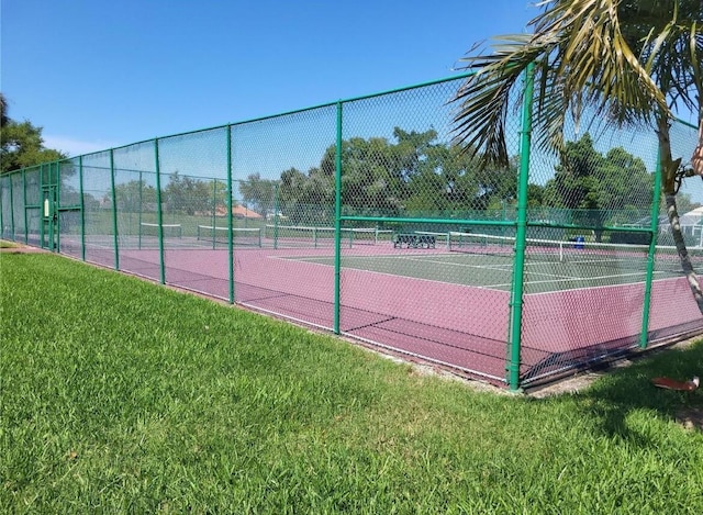 view of tennis court