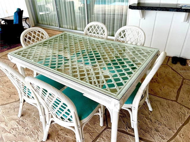 view of dining area