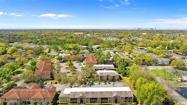 aerial view with a residential view