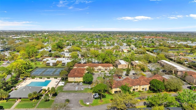 aerial view with a residential view