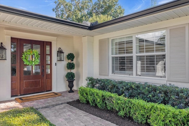 view of doorway to property