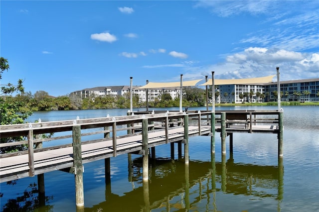 3672 Lake Bayshore Dr Unit K327, Bradenton, FL 34205 - dock area featuring boat lift and a water view