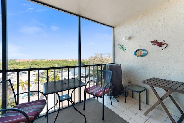 view of sunroom