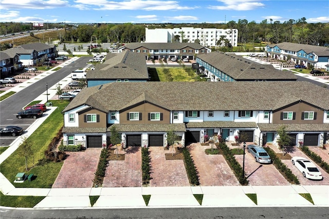 bird's eye view with a residential view