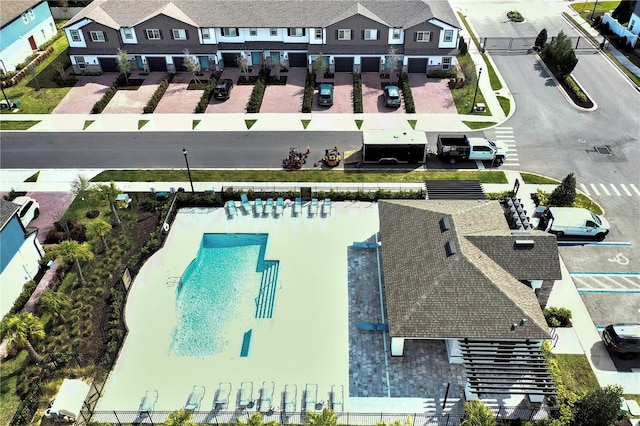 birds eye view of property featuring a residential view