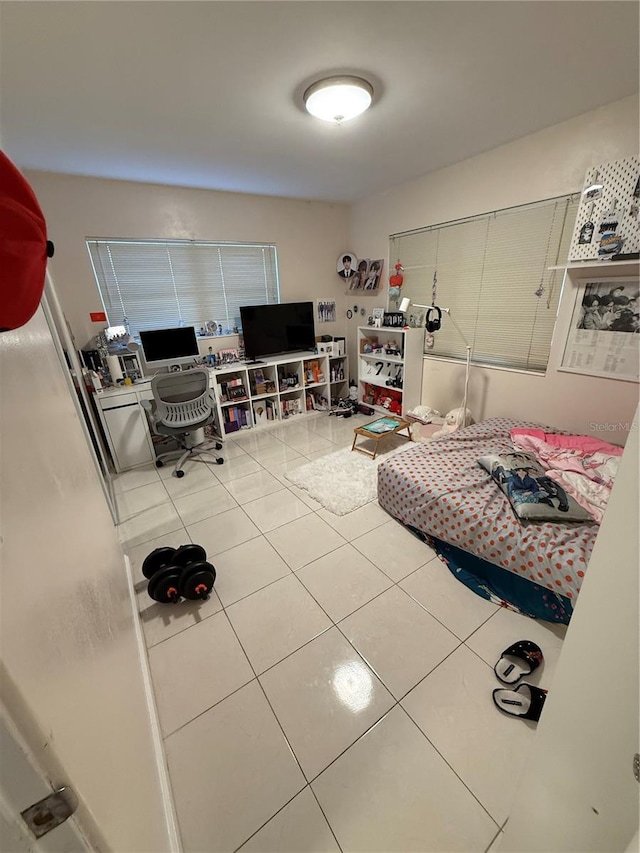 interior space featuring tile patterned flooring