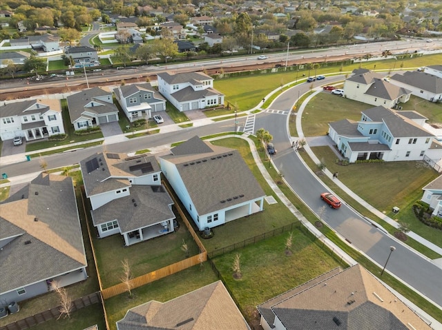 aerial view featuring a residential view