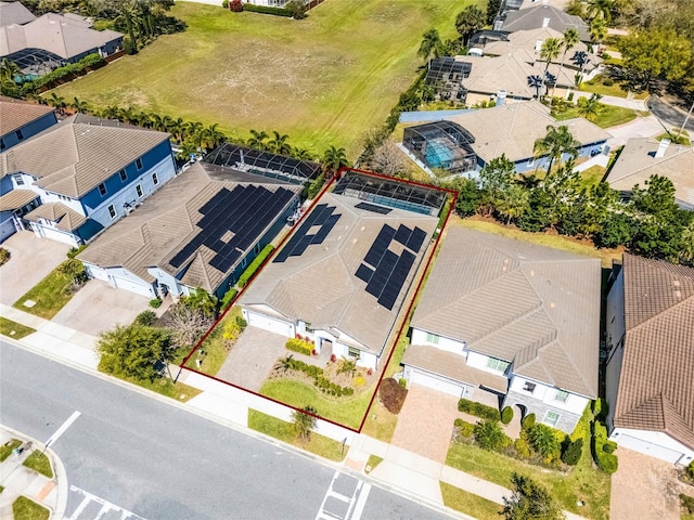 drone / aerial view featuring a residential view