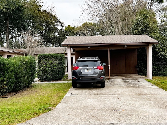 view of car parking featuring concrete driveway