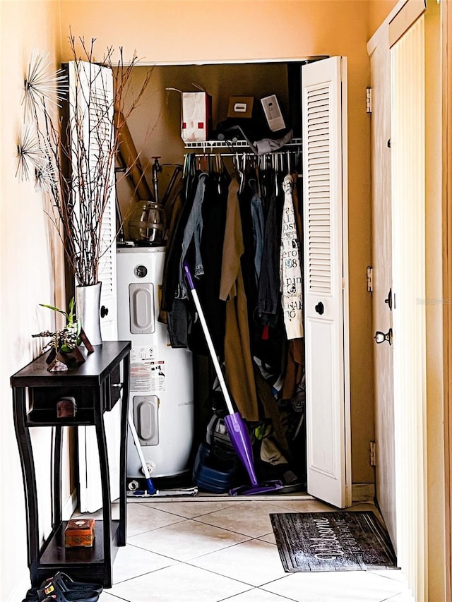 interior space with water heater