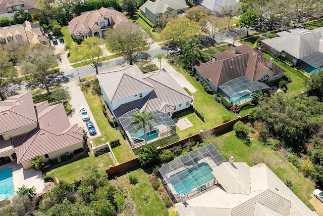 bird's eye view featuring a residential view