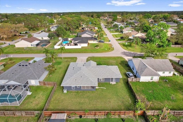 drone / aerial view featuring a residential view