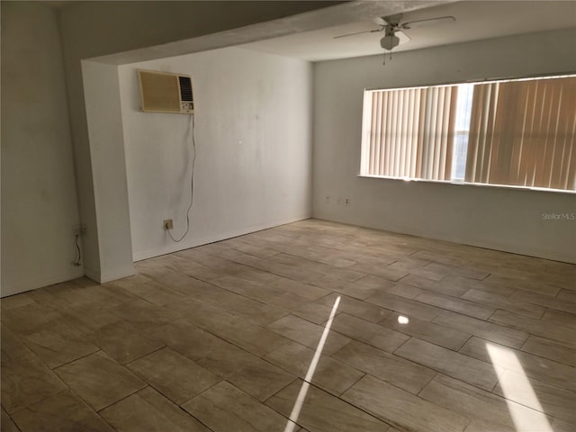 1616 Ferndell Rd, Orlando, FL 32808 - empty room with a wall unit AC and ceiling fan