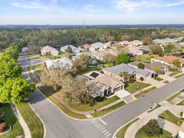 bird's eye view with a residential view