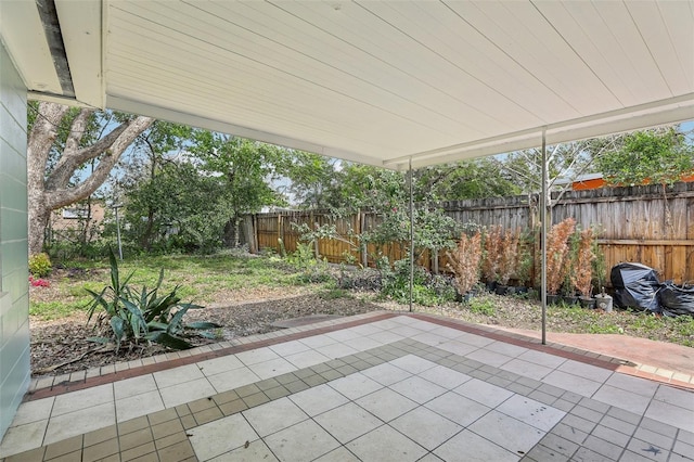 view of patio / terrace featuring a fenced backyard