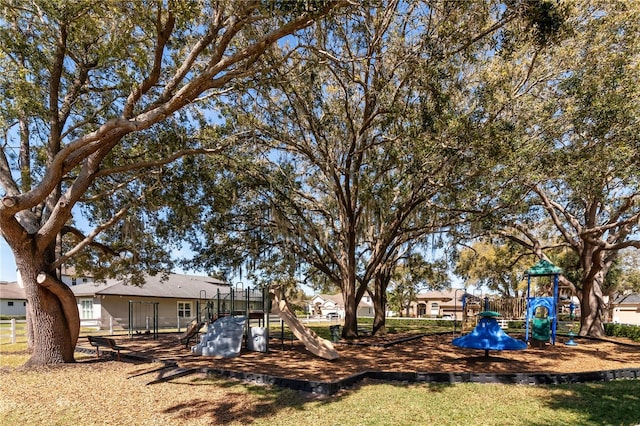 view of yard with playground community