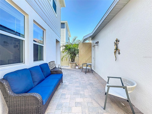 view of patio / terrace with an outdoor living space