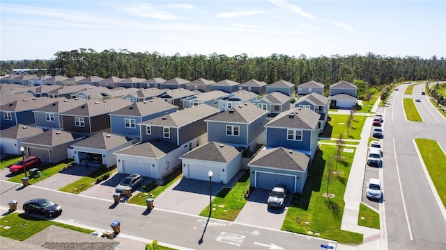 bird's eye view featuring a residential view